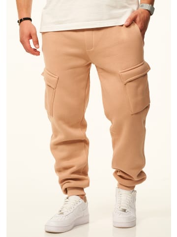 DAILY COTTON Jogginghose - als Cargohose - Lange Trainingshose Sweatpants in Taupe