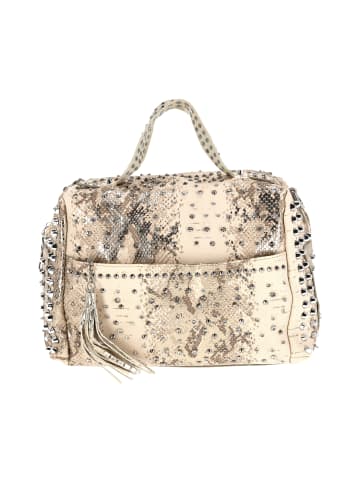 faina Women Satchel in Beige Snake