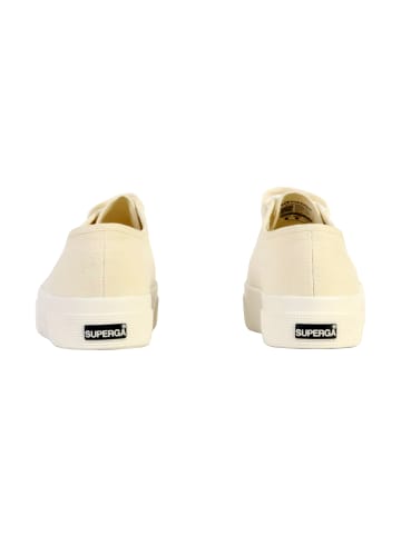 Superga Niedrige Sneaker mit Schnürung und Plateau-Sohle Naturbeige