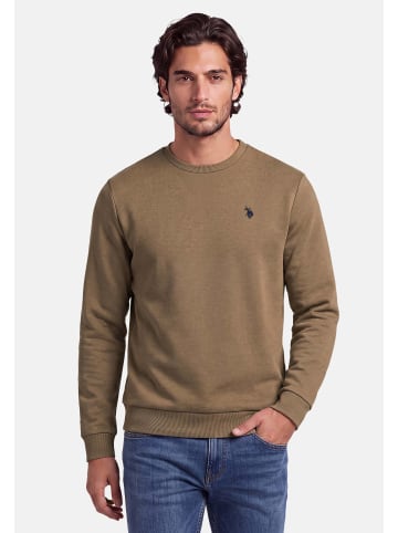 U.S. Polo Assn. Pullover USJaxxon – Herren Sweatshirt mit Rundhalsausschnitt in Camel Melagne