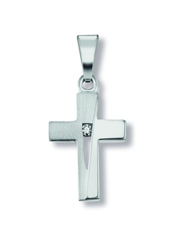 ONE ELEMENT  Zirkonia Kreuz Anhänger aus 925 Silber in silber