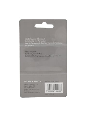 Worldpack Reiseaccessoires Kofferschloss 3 cm in gold