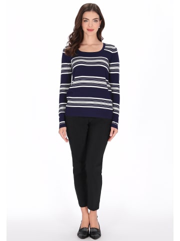 usha BLACK LABEL Women Sweater in navy offwhite
