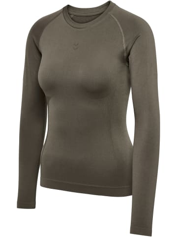 Hummel T-Shirt Hmlflow Multisport Damen in MAJOR BROWN