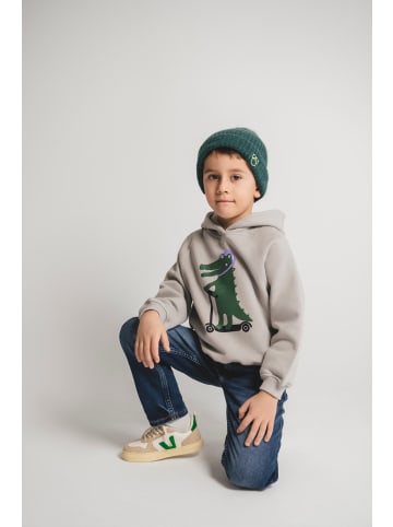 SATURNDAY Hoodie Krokodil in Grau
