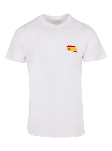 F4NT4STIC T-Shirt Spanien Flagge Spain in weiß