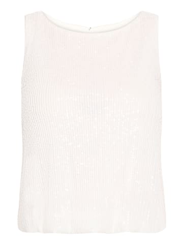 Vera Mont Pailletten-Top im Glitzer-Look in Rohweiß