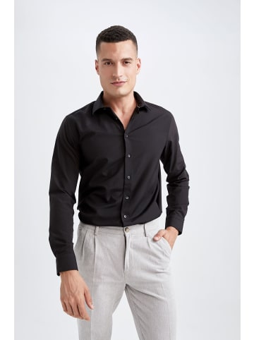 DeFacto Langarmshirt in Schwarz