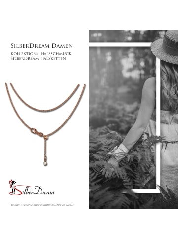 SilberDream 925 Silber, vergoldet (Roségold 333) Damen SilberDream Halsketten  ca. 45cm