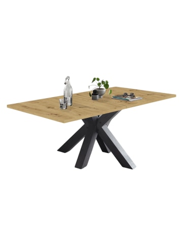 58 aufm Kessel ESSTISCH ausziehbar Ela 1 160 x 90 x 75 Esszimmertisch Graphit/Asteiche