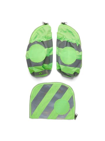 Ergobag Zubehör Fluo Seitentaschen Sicherheitsset 3tlg. mit Reflektorstreifen in grün