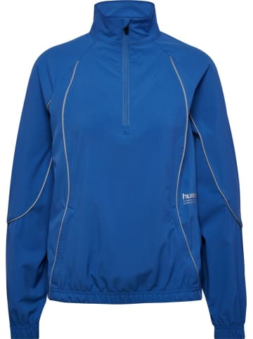 Hummel Trainingsjacke "Pulse Woven W Half Zip" in Blau
