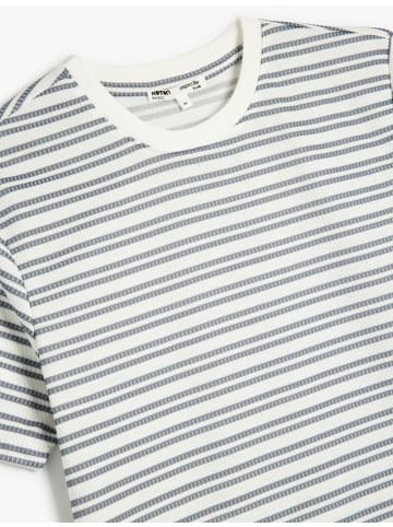 KOTON TSHIRT SS BSC in Grün Gestreift