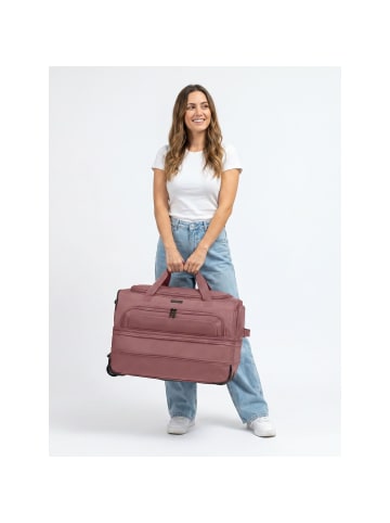 Redolz Duffle Essentials 2-Rollen Reisetasche 55 cm M mit Dehnfalte in rose