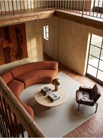 KADIMA DESIGN Läufer Uni flachgewebt pflegeleicht Wohnzimmer Flur Esszimmer in Creme
