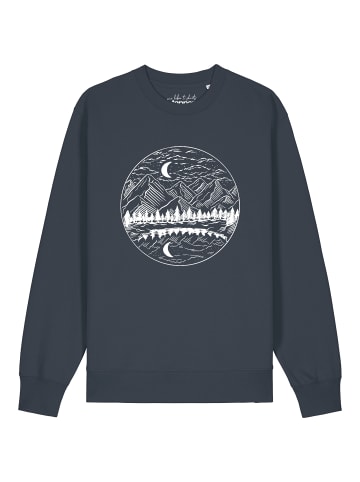 wat? Apparel Sweatshirt Mountains by night in India Ink Grey