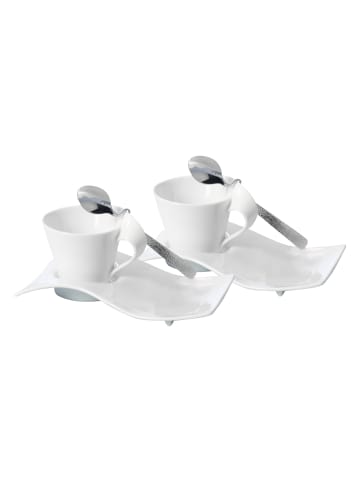 Villeroy & Boch 8er Set Cappuccino-Set NewWave 150 ml weiß in weiß