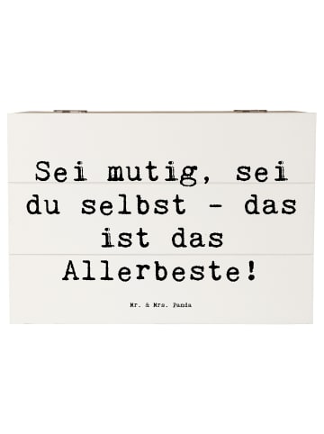 Mr. & Mrs. Panda Geschenkbox Spruch Mutig zu sich selbst stehen ... in Weiß