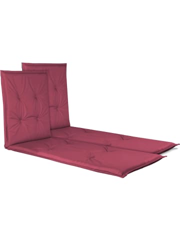 Aspero 2 Polsterauflagen Sonnenliegenauflage in Brombeere