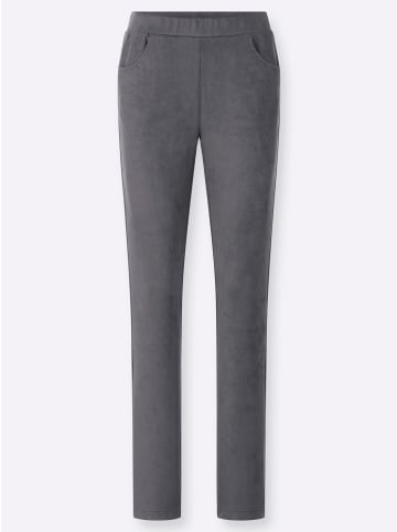Heine Velourslederimitat-Hose in anthrazit