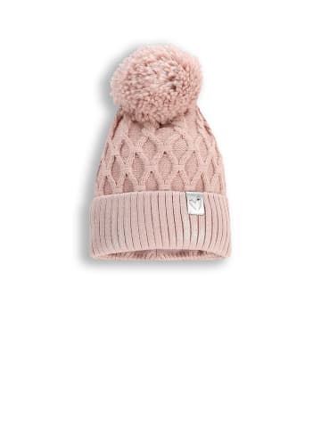 Coccodrillo Wintermütze mit Bommel in gedämpftes Rosa