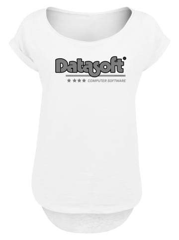 F4NT4STIC Long Cut T-Shirt Retro Gaming Datasoft Logo schwarz in weiß