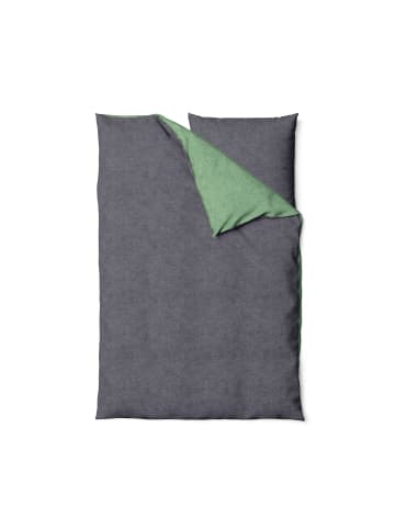 Traumschloss Melange Flanell Wendebettwäsche in grün