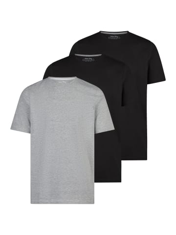 Redmond T-Shirt Basic in Schwarz / grau
