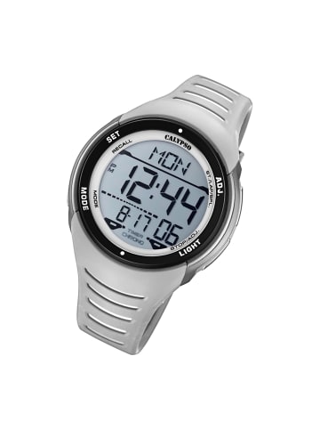 Calypso Digital-Armbanduhr Calypso Digital grau, weiß extra groß (ca. 50mm)