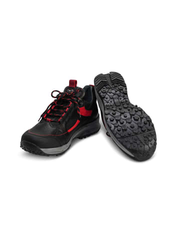 VITAFORM Softnappaleder Trekking in schwarz/rot