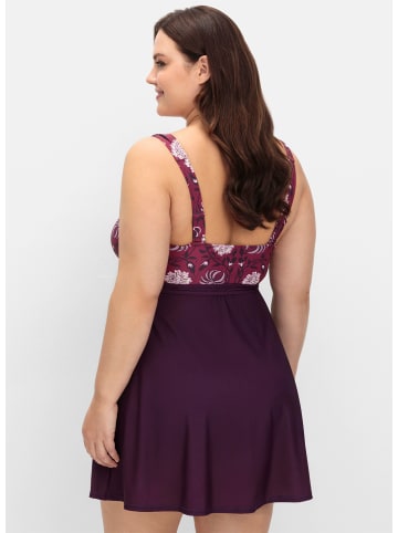 sheego by Joe Browns Tankini-Oberteil in beere-gemustert