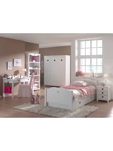 58 aufm Kessel EINZELBETT Kamila 212x80x96 aus MDF in Weiß