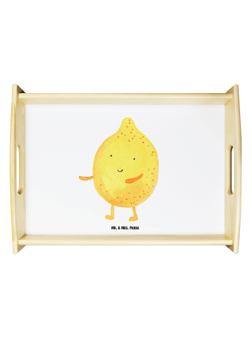 Mr. & Mrs. Panda tablett holz Beste Freunde Zitrone ohne Spruch in Weiß