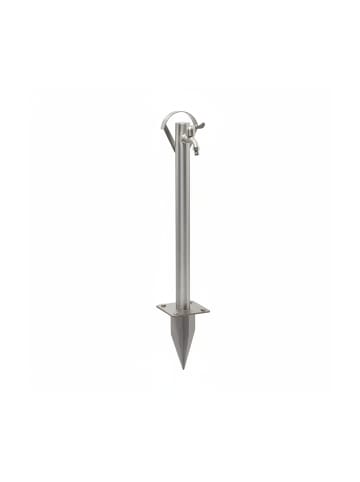 relaxdays Wasserzapfstelle in Silber - (B)29 x (H)66 x (T)15 cm