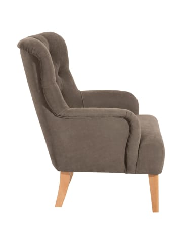 others SESSEL Kaiya Bezug Veloursstoff Buche natur / sahara