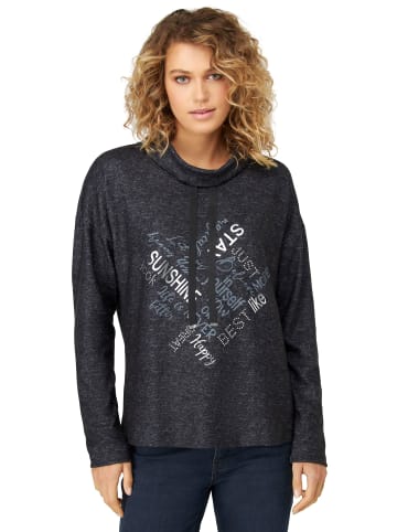 Gina Laura Sweatshirt in black melange