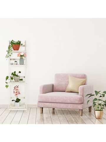 relaxdays Blumentreppe in Weiß - (B)41 x (H)160 x (T)50 cm