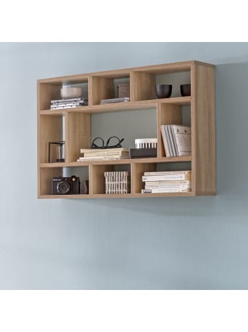 FineBuy Wandregal in Grau / Spanplatte / 75x16x51