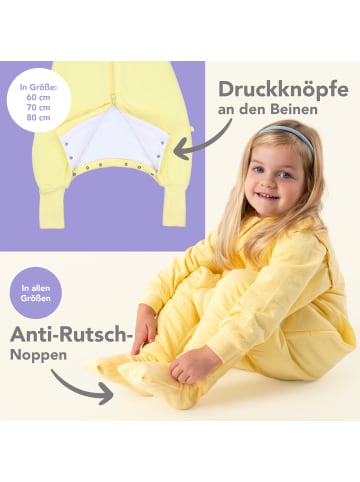 Schlummersack Schlafsack mit Füßen, umklappbaren Bündchen und Ärmeln, 1.0 TOG in Popcorn