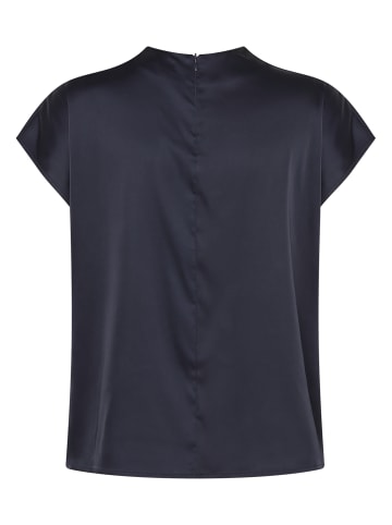 Zero  Satinbluse mit Stehkragen in Deep Sky