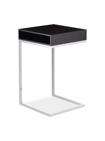 Beistelltisch in Schwarz/ Silber- (B)37 x (H)63 x (T)38 cm