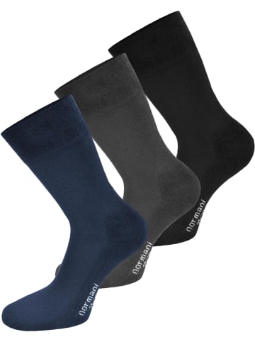 normani 6 Paar Komfortsocken mit Softrand in Marine/Anthrazit/Schwarz