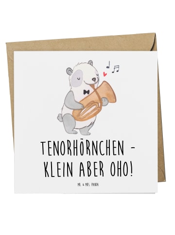 Mr. & Mrs. Panda Einladungskarte Tenorhörnchen Magie mit Spruch in Weiß