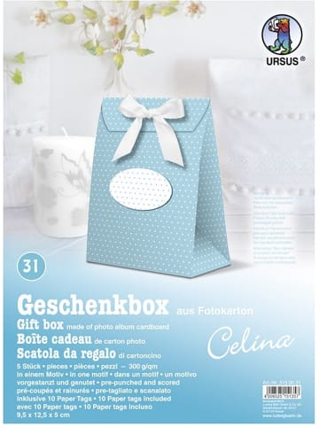 Buntpapierfabrik Ludwig Bähr Geschenkbox Celina 9,5x12,5x5cm Packung mit 5 Stück Motiv: 31