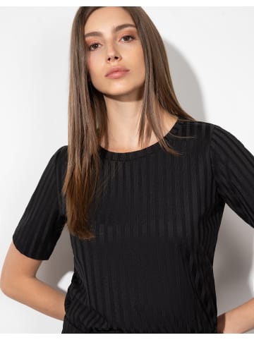 More & More Rippenshirt in black