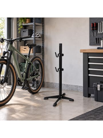 relaxdays Fahrradständer in Schwarz - (B)41,5 x (H)69,5 x (T)38,5 cm