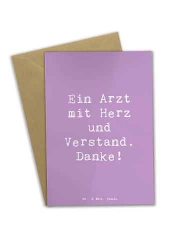 Mr. & Mrs. Panda valentinstagskarte Spruch Arzt mit Herz mit Spruch in Lavendeltraum