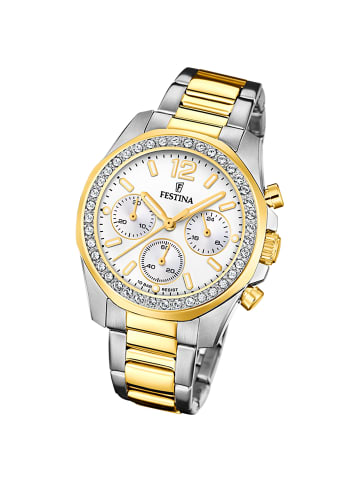 Festina Analog-Armbanduhr Festina Boyfriend silber, gold mittel (ca. 38mm)