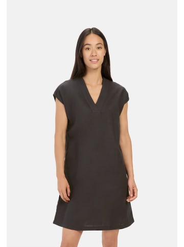 Camel Active Kurzes Sommerkleid mit V-Ausschnitt in Schwarz