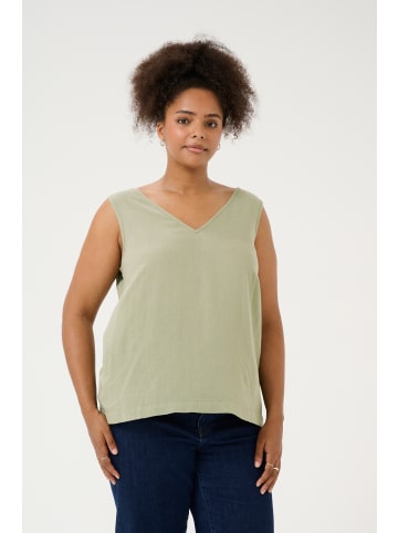 KAFFE curve Ärmellose Bluse KCmille Regular fit in Oil Green